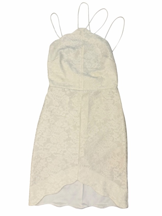 Topshop Dresses & Skirts - Topshop Ivory Floral Jacquard Strappy Scallop Hem Dress US 2